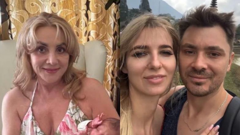 Danuta Martyniuk pozuje z wnukiem