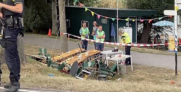 Ujęcie z nagrania z miejsca tragedii w Holandii