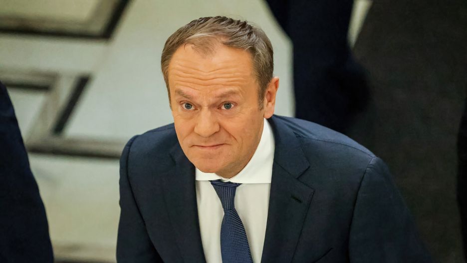 WARSAW, MAZOWIECKIE, POLAND - 2024/01/26: Donald Tusk, Prime Minister of Poland arrives for the 4th session of Polish Parliament that takes place amid chaos created by legal disagreement with the previous government. The present government assumed power in Poland on December 13, 2023, succeeding the Law and Justice far-right political party, which had held control for eight years. Both factions level accusations of unconstitutional actions against each other, resulting in the coexistence of two de facto legal systems within the country. (Photo by Dominika Zarzycka/SOPA Images/LightRocket via Getty Images)