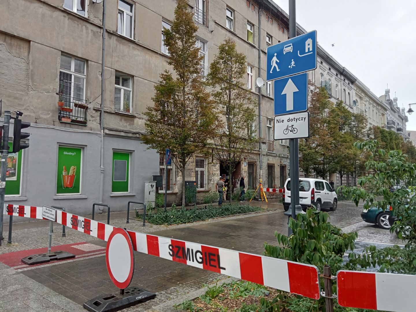 Zamknięta al. 1 Maja, gdzie doszło do katastrofy budowlanej