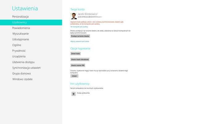 Windows 8 - konto lokalne czy sieciowe? Ty wybierasz