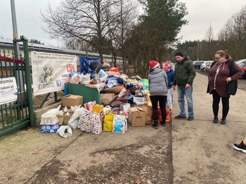 Na Mikołajki w schoronisku goście nie przyjeżdżali z pustymi rękami. Prezenty dla bezdomniaków zajęły sporo miejsca. 