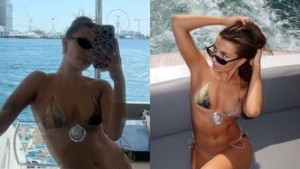Julia Wieniawa smaży się na jachcie w Dubaju, eksponując zabójczą sylwetkę. Taka to pożyje? (ZDJĘCIA)