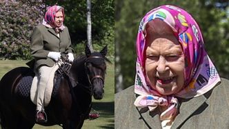 94-letnia królowa Elżbieta delektuje się przejażdżką na 14-letnim kucu (ZDJĘCIA)