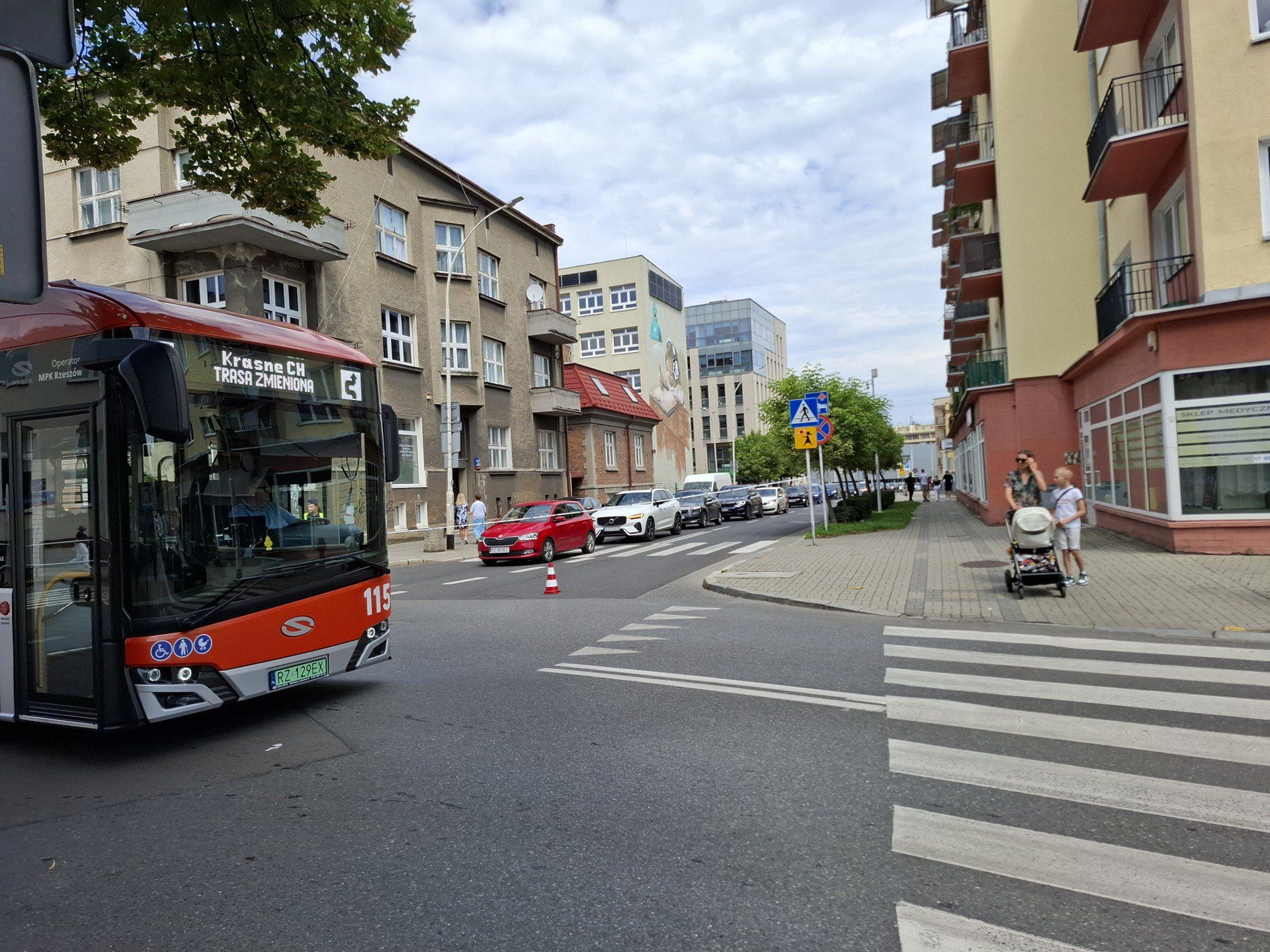 Zakorkowany rejon ulic Unii Lubelskiej, Langiewicza i Hoffmanowej