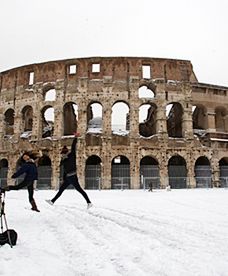 Rzym w okowach zimy