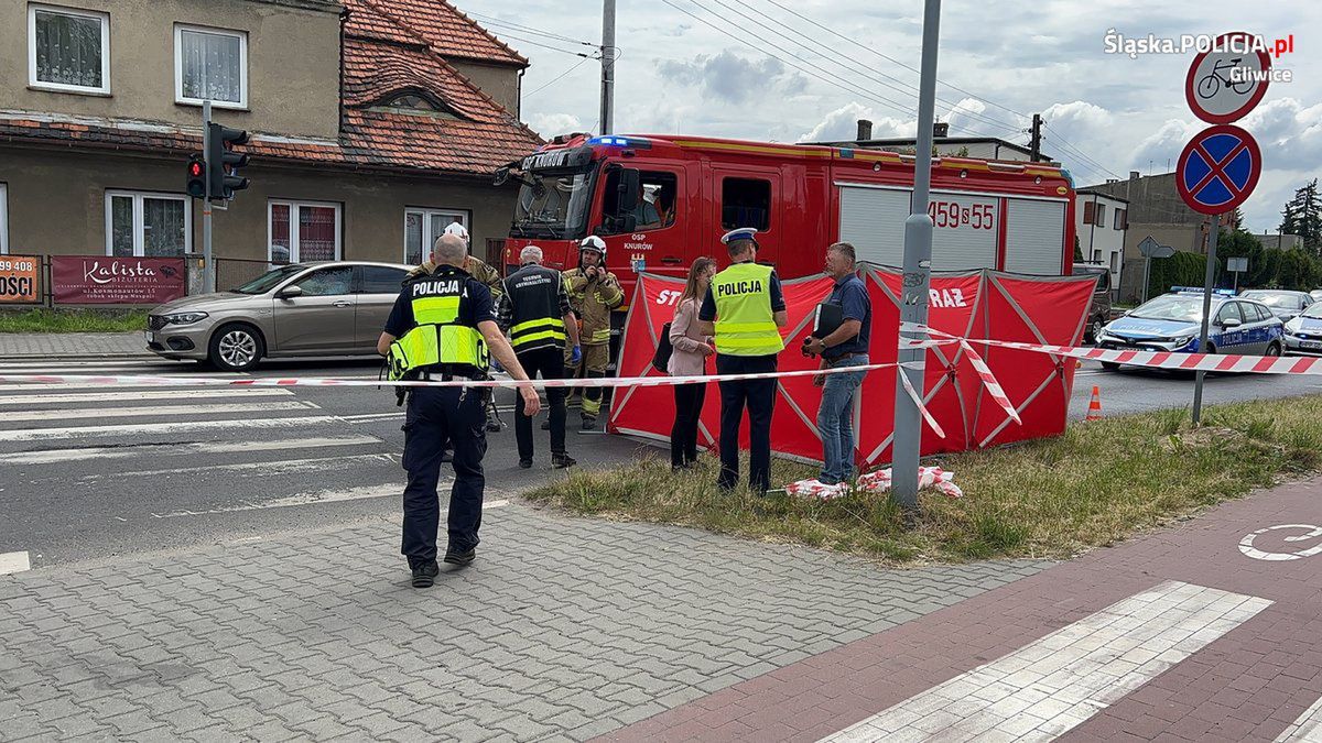 Do wypadku doszło na przejściu dla pieszych na ulicy 1-go Maja w Knurowie