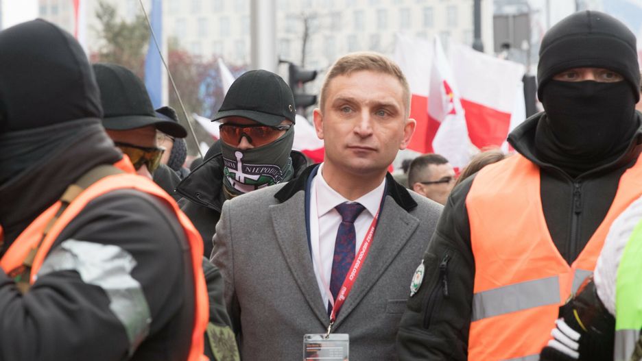Robert Bąkiewicz na Marszu Niepodległości