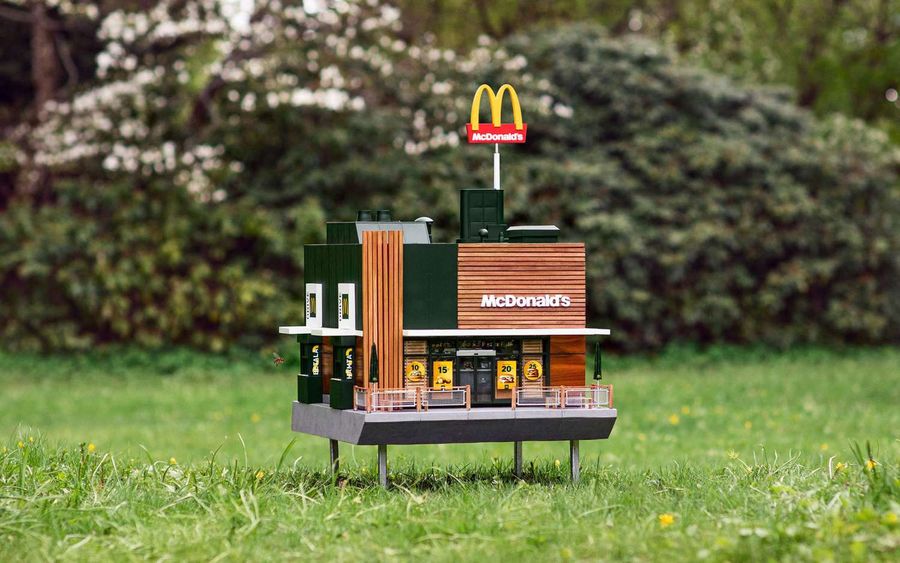 The smallest McDonald’s restaurant in the world. Made for bees
