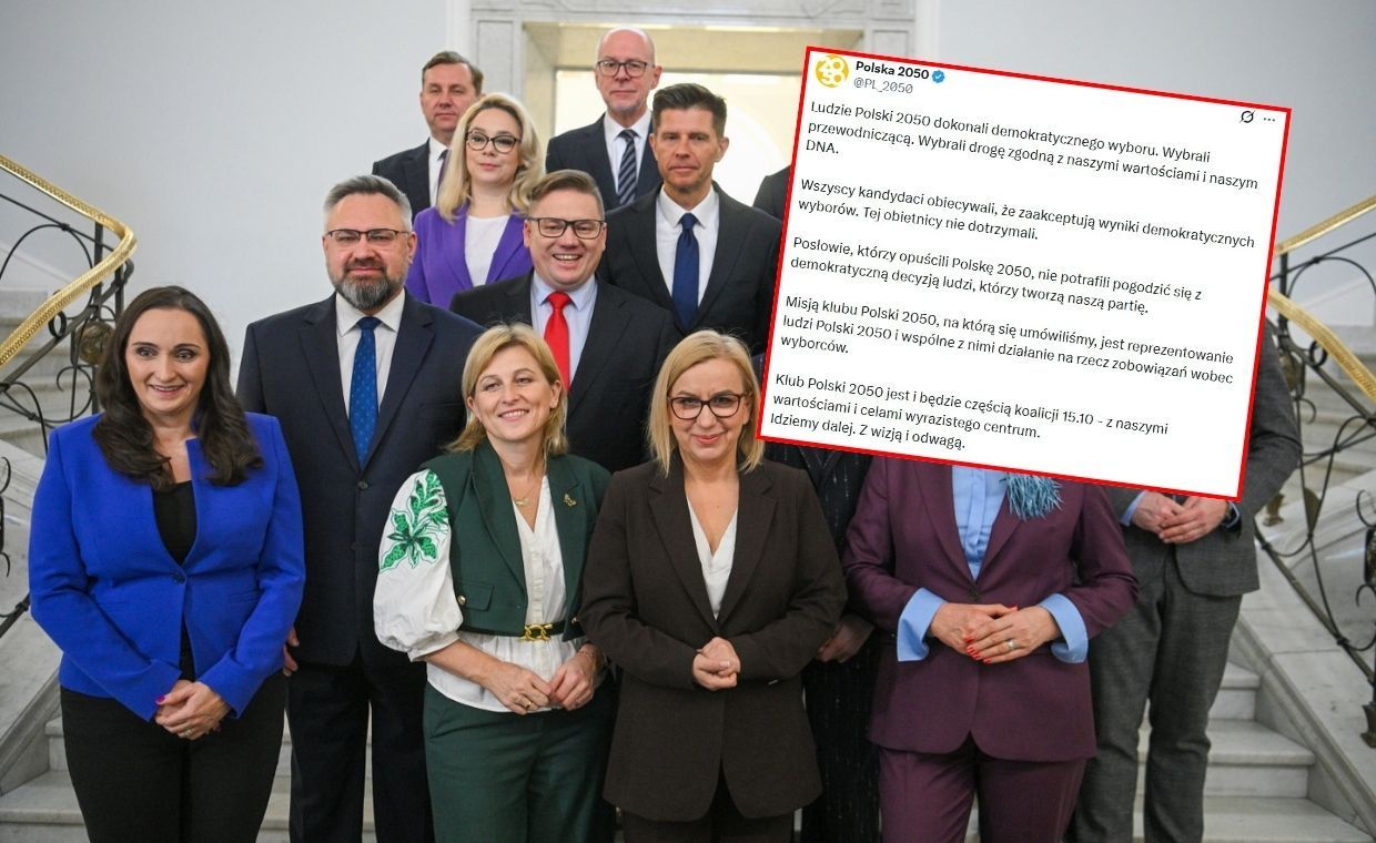 Rozłam w Polsce 2050. Partia odniosła się do opuszczenia kraju posłów