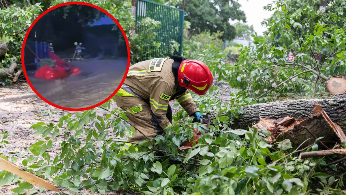 Spływ wody zalał jedną z dróg