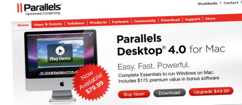 Parallels 4.0 for Mac gotowy na Windows 7