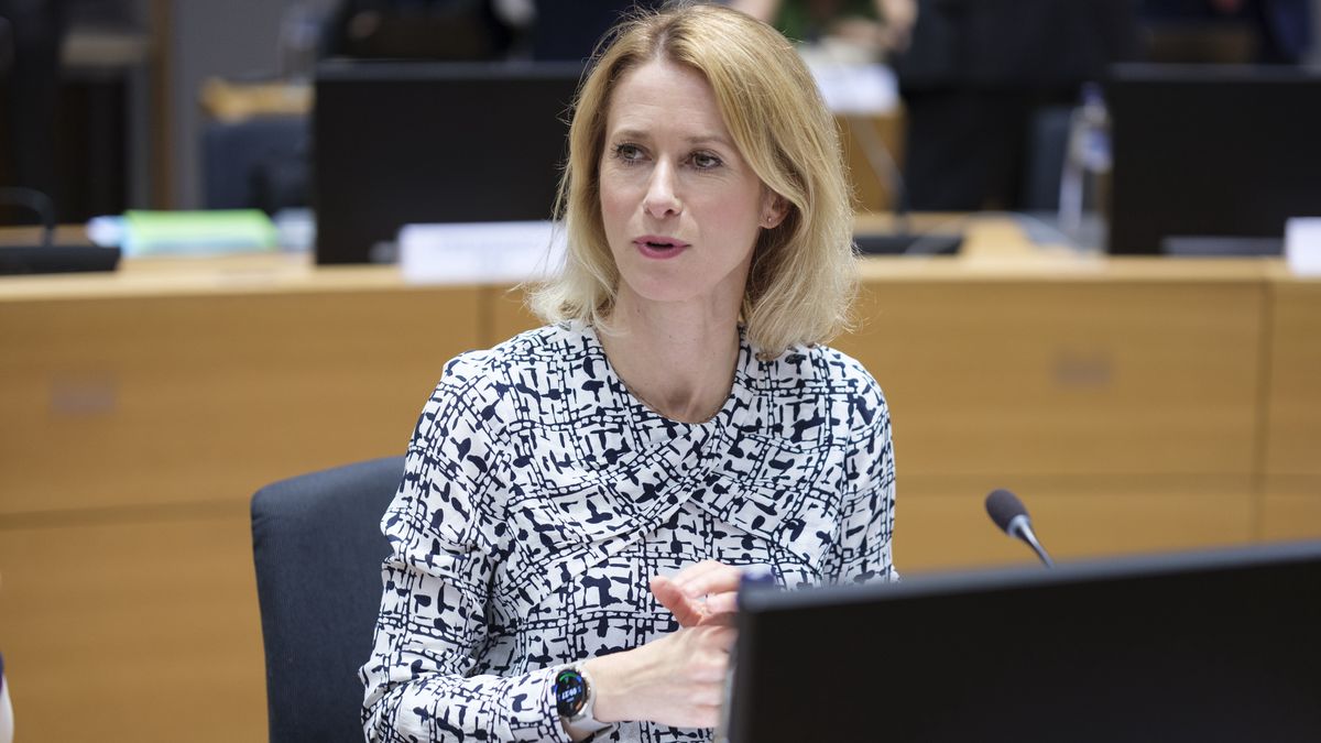 BRUSSELS, BELGIUM - JULY 15: EU Commission vice-president, High Representative for Foreign Affairs and Security Policy Kaja Kallas attends an EU Foreign Affairs Ministers meeting, in the Europa building, the EU Council headquarter on July 15, 2025 in Brussels, Belgium. EU Foreign Affairs ministers will discuss the Russian aggression against Ukraine, they will also discuss about the situation in Georgia and consider possible measures in response to the growing repression by the authorities, and in the end, they will discuss the latest developments in the Middle East, focusing on Gaza, Israel and Iran.. (Photo by Thierry Monasse/Getty Images)