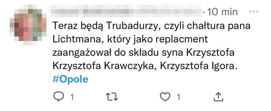 Widzowie rozczarowani poziomem Festiwalu w Opolu