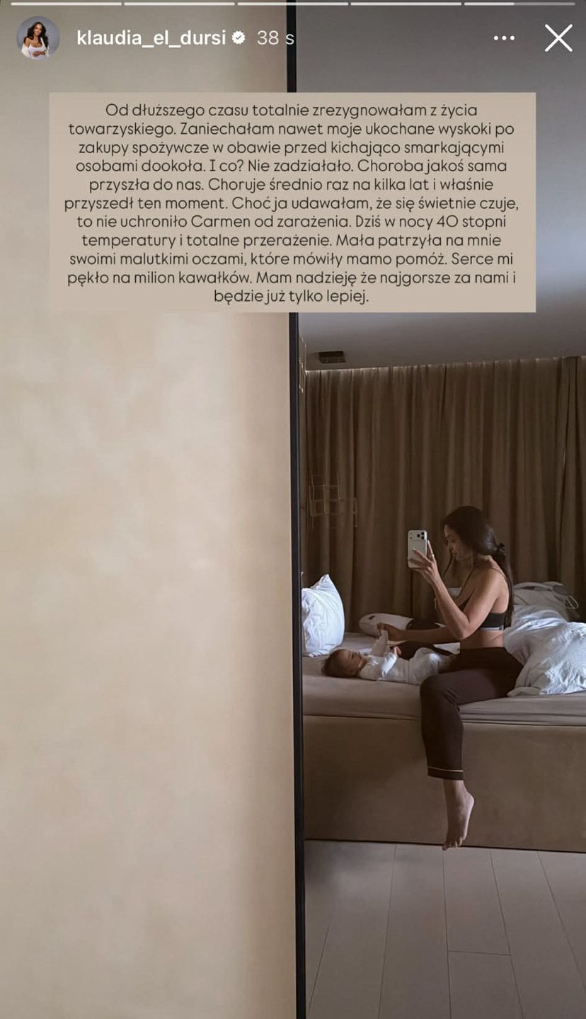 Klaudia El Dursi zrelacjonowała przebieg choroby córki