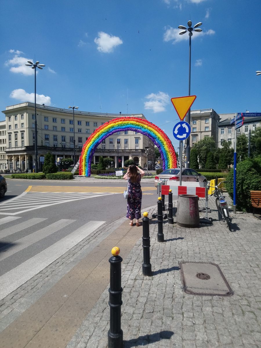 Tęcza na Placu Zbawiciela