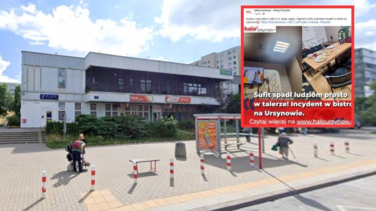 Na jedzących w warszawskiej restauracji klientów spadł sufit