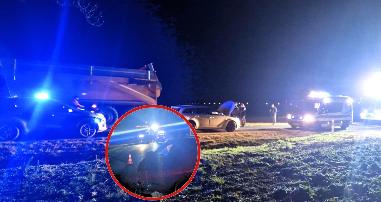 Kukurydza rozsypała się na DK10. Doszło do poważnego wypadku