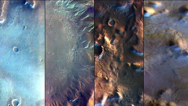 Suchy szron na powierzchni Marsa. Zdjęcia z sondy Mars Odyssey 