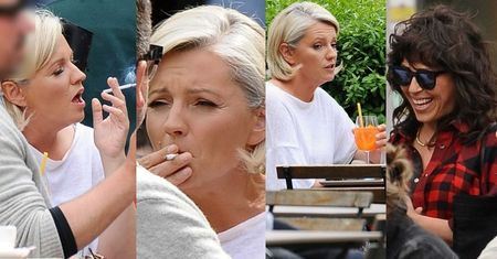 Dorota Szelągowska rozkoszuje się papierosami na kawie z przyjaciółmi (ZDJĘCIA)