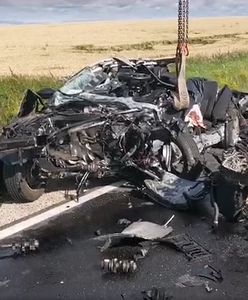 Tragiczny wypadek Polaków na Węgrzech. Z auta nic nie zostało