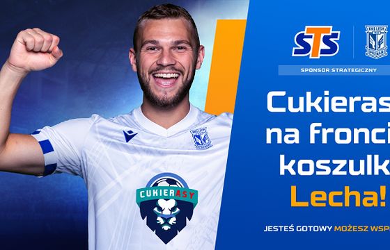 CukierAsy na froncie koszulek Lecha Poznań