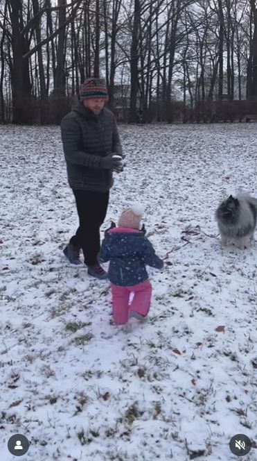 Antek Królikowski z Izą i córką Jadzią