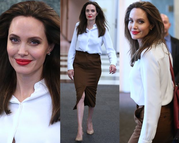 Elegancka Angelina Jolie w siedzibie ONZ