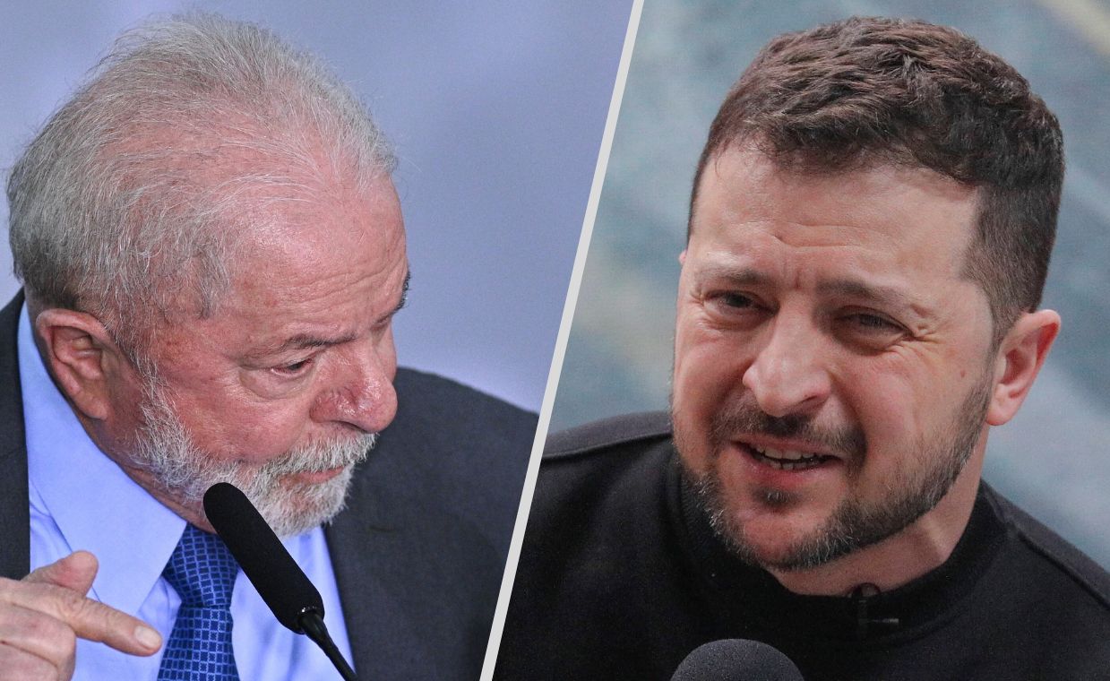 Wołodymyr Zełenski i Luiz Inácio Lula da Silva