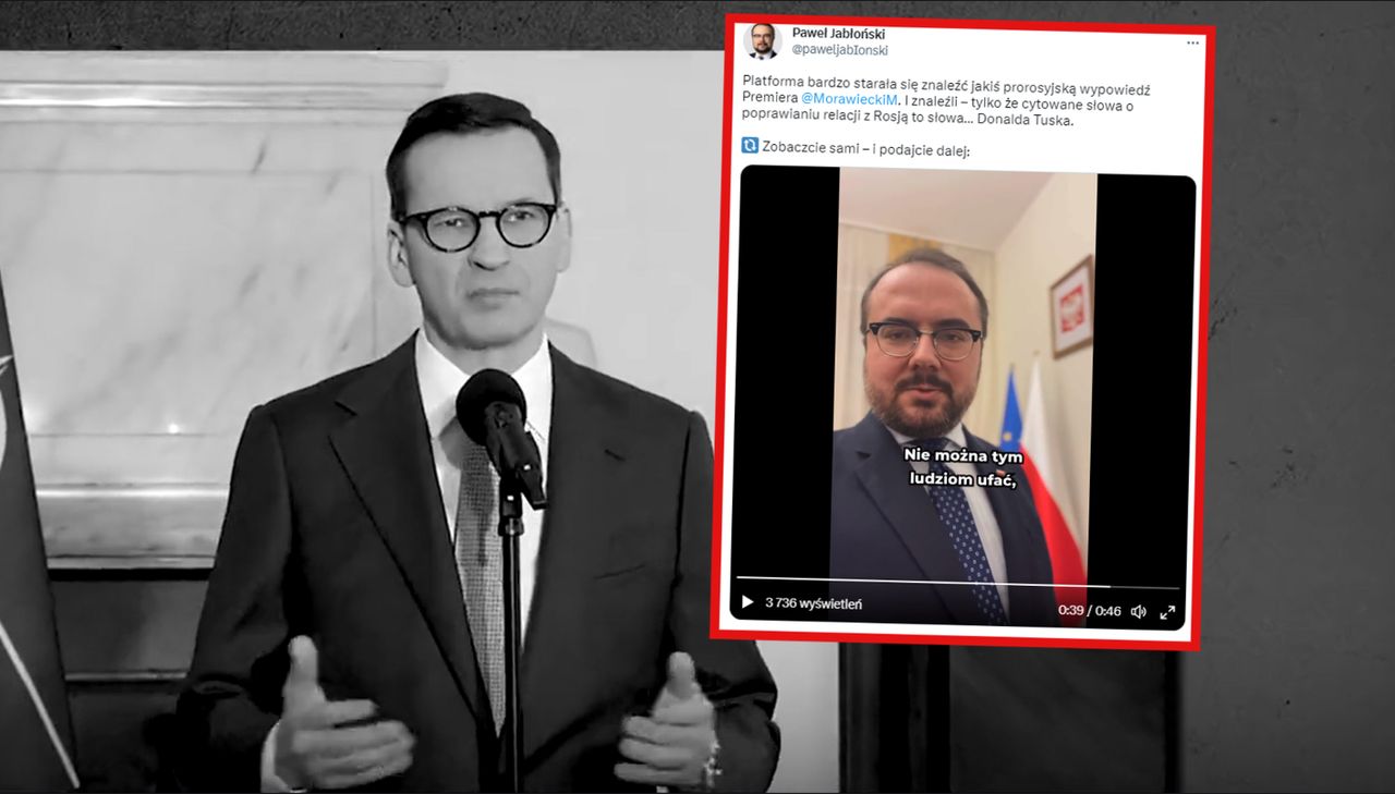 To nie jest żart. Słowa Tuska w ustach Morawieckiego. Ale wpadka PO