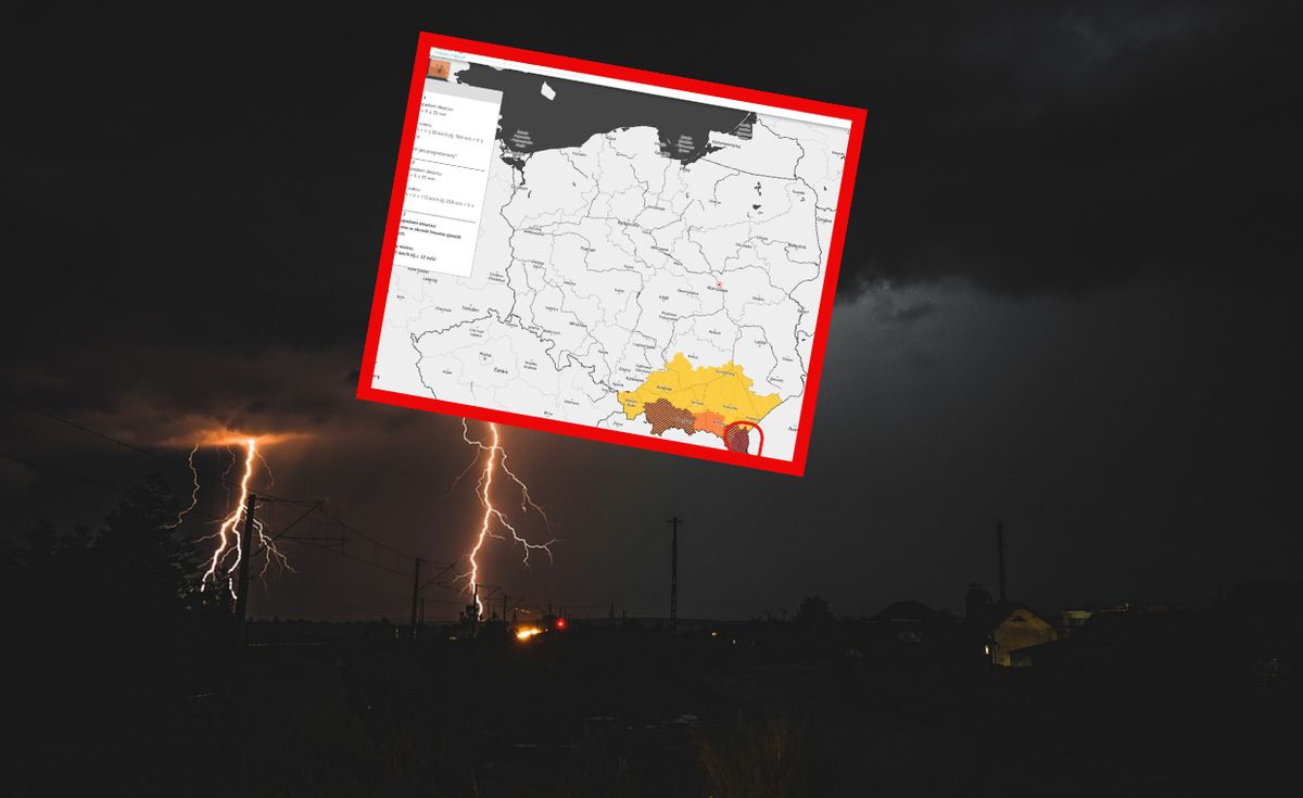 IMGW wydało alerty najwyższego stopnia przed burzami