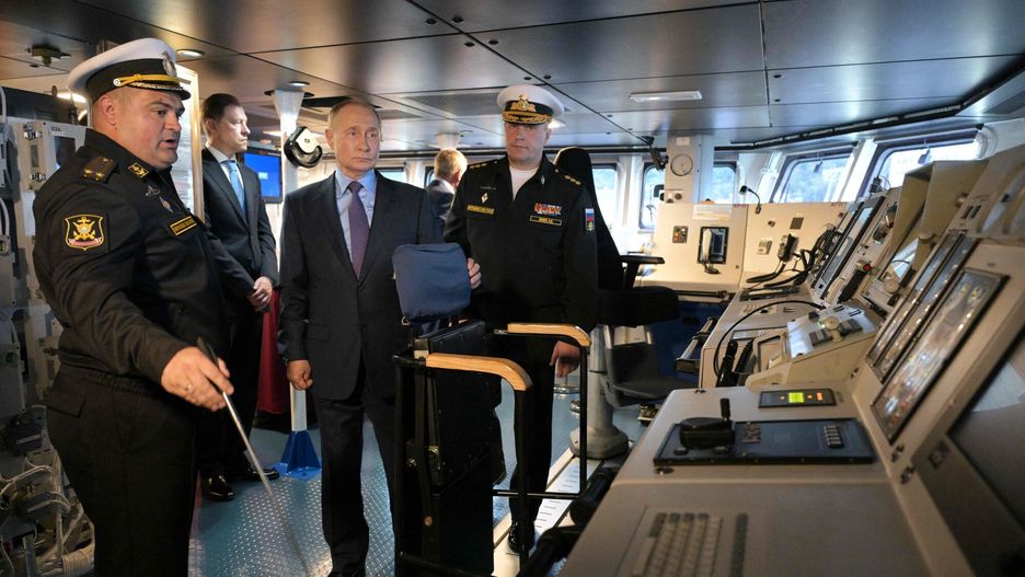 Temporary
In this pool photograph distributed by the Russian state agency Sputnik, Russia's President Vladimir Putin tours the corvette Rezkiy while visiting the naval base of the Russian Pacific Fleet's Primorye Flotilla in Vladivostok on September 4, 2024. (Photo by Alexey NIKOLSKY / POOL / AFP)
ALEXEY NIKOLSKY