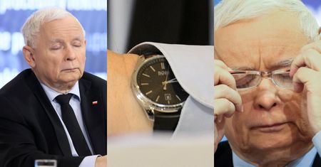 Perypetie Jarosława Kaczyńskiego na konferencji: złośliwy telefon, krótka drzemka i ZEGAREK DO GÓRY NOGAMI (ZDJĘCIA)