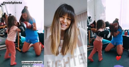 Podekscytowana Anna Lewandowska boksuje się z 3-letnią Klarą. Fanki nie kryją zachwytu: "Jesteś matką IDEALNĄ" (FOTO)