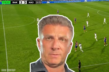 Mateusz Borek na tle transmisji w Kanale Sportowym