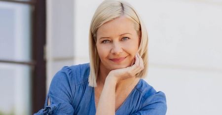 Małgorzata Kożuchowska w letniej stylizacji. Uwagę przykuwają buty