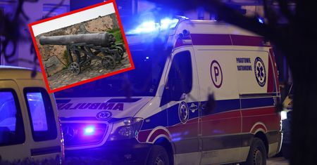 Wypadek podczas rekonstrukcji. Samozapłon podczas nabijania armaty