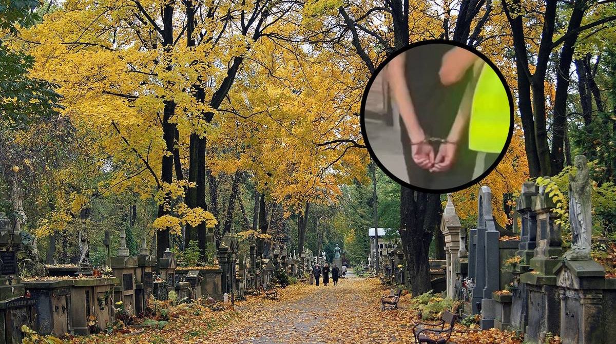 Szokujące sceny na cmentarzach. Grozi mu 15 lat więzienia