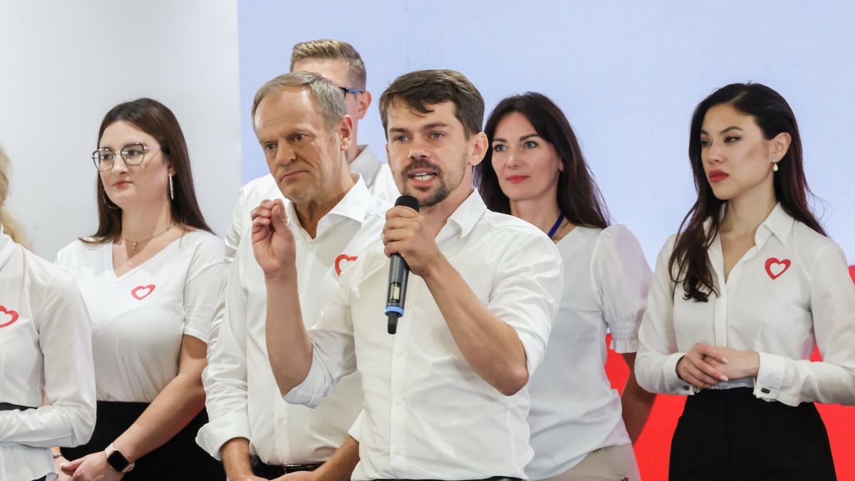 Michał Kołodziejczak i Doanld Tusk 2023