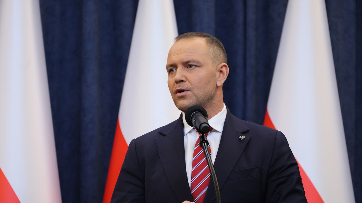 Warszawa, 04.03.2026. Prezydent RP Karol Nawrocki podczas konferencji prasowej w Pałacu Prezydenckim w Warszawie, 4 bm. (jm) PAP/Paweł Supernak