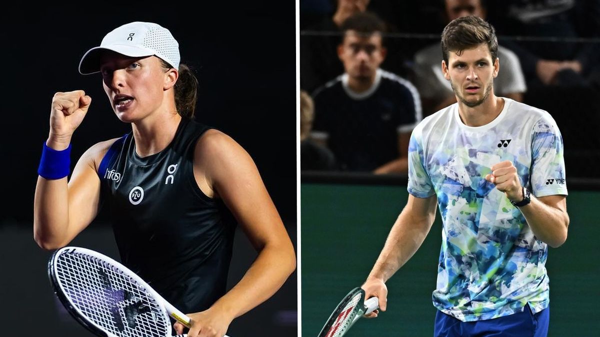 Na zdjęciu Iga Świątek i Hubert Hurkacz