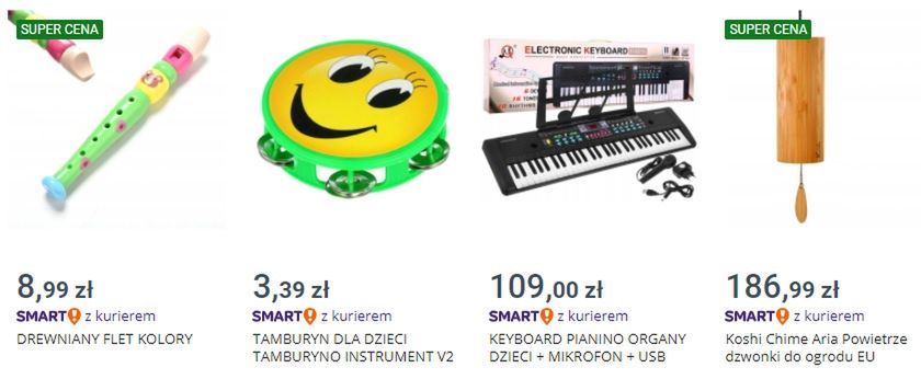 Drewniane instrumenty dla dziecka