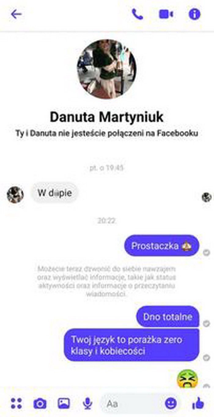 Danuta Martyniuk życzliwie odpowiada internaucie