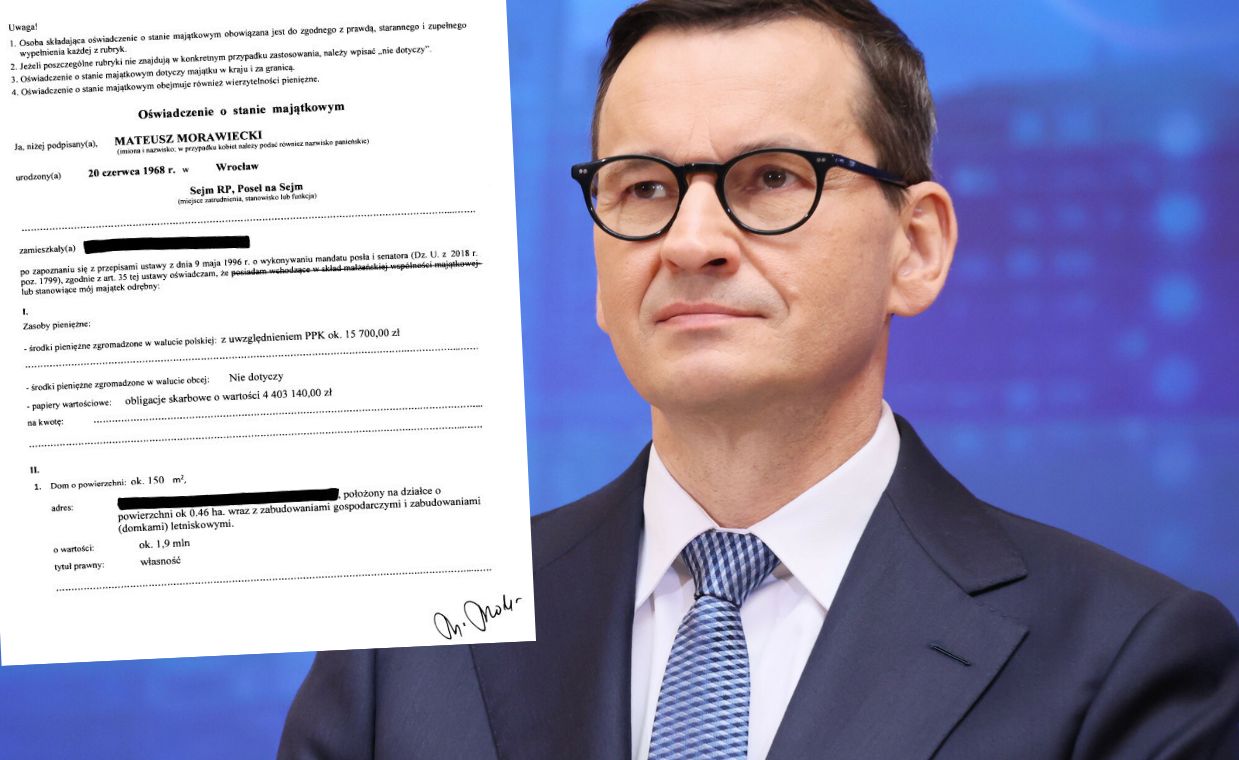 Mniejsze oszczędności, obligacje w portfelu. Premier ujawnił swój majątek