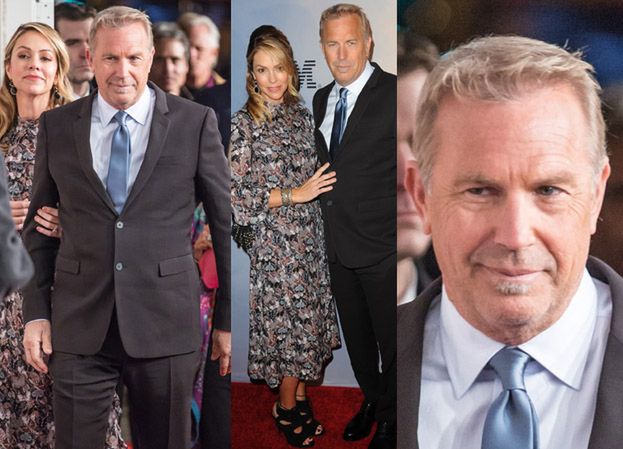 61-letni Kevin Costner na premierze z żoną (ZDJĘCIA)