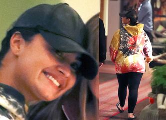 Odmieniona Demi Lovato przyłapana przez paparazzi przed hotelem w Londynie (FOTO)