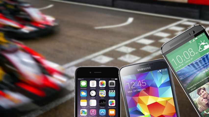 iPhone 6, Galaxy S5 i HTC One (M8) - porównanie szybkości flagowców 1