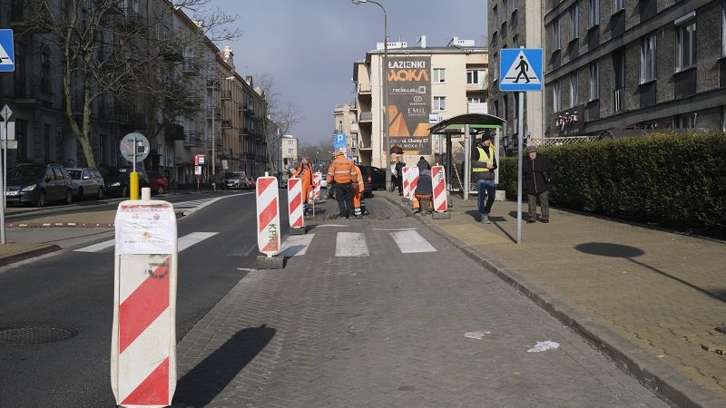 Remont zatoki autobusowej na ul. Okopowej