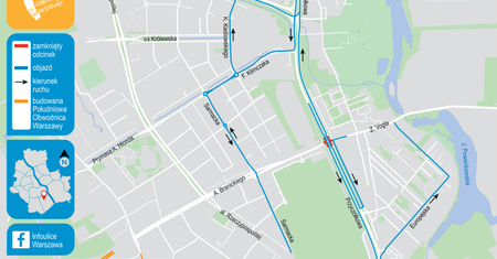 Warszawa. Prace drogowe w Wilanowie i w Śródmieściu. Weekendowe utrudnienia