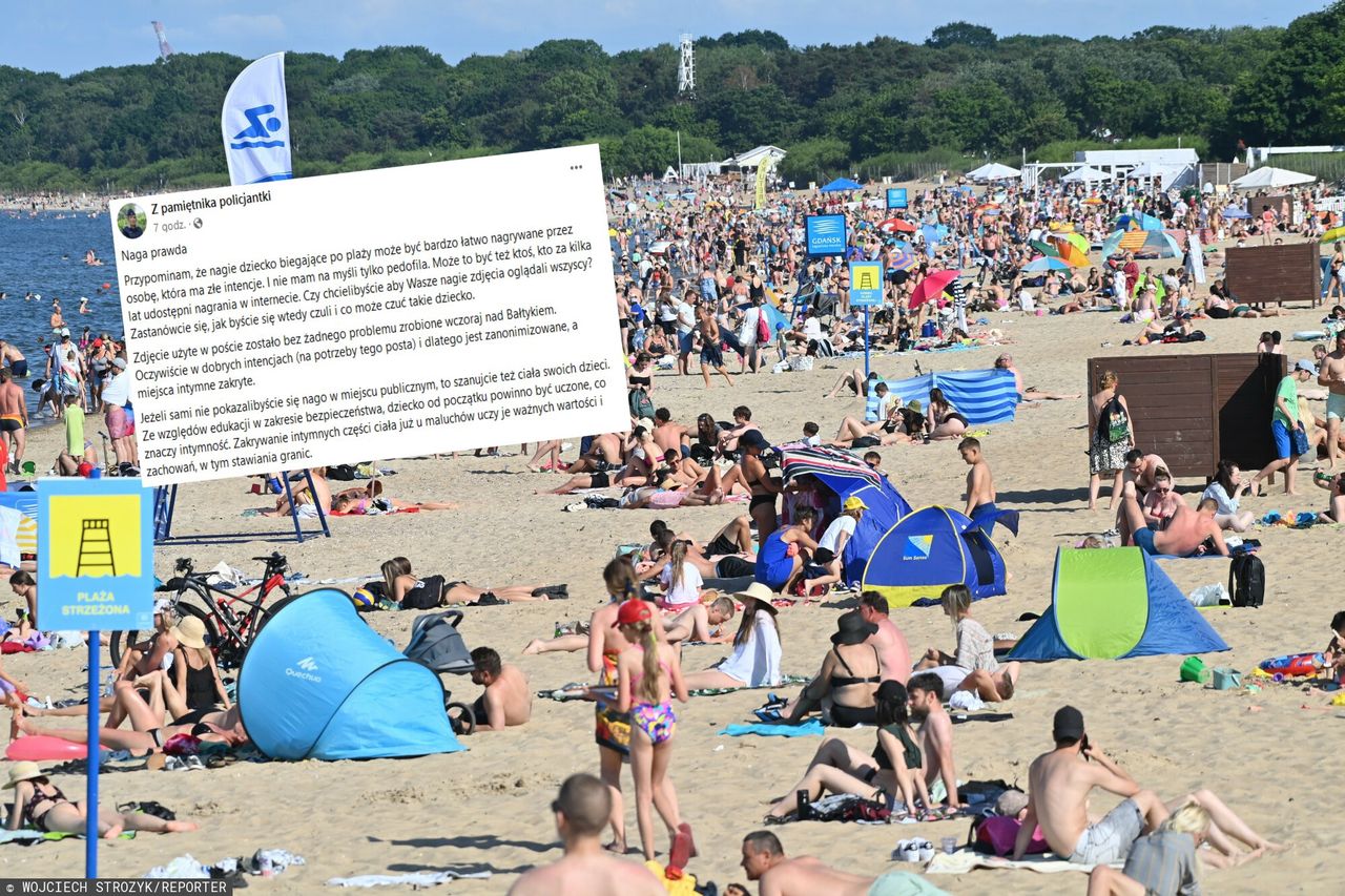 Policjantka  w szoku po tym co zobaczyła na plaży. Przestrzega rodziców